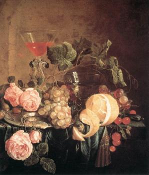 讓 達維德玆 德 希姆 Still-Life with Flowers and Fruit